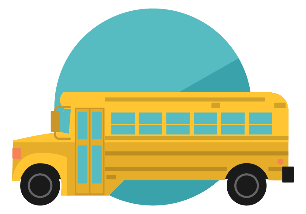 Illustration of a bus representing transportation for public school students who meet requirements. Illustration of a bus representing transportation for public school students who meet requirements.